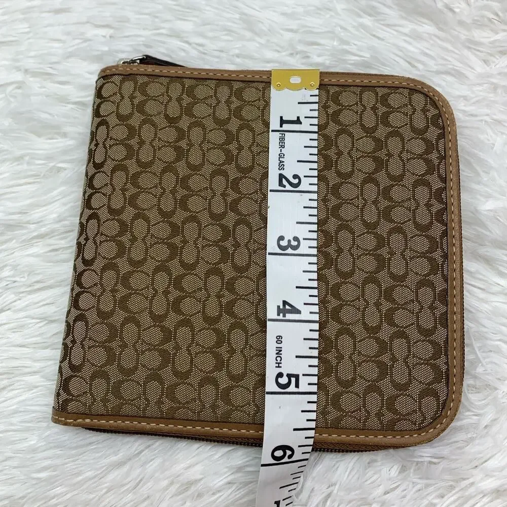 Vintage COACH Brown Signature Canvas CD Case - Picture 11 of 12